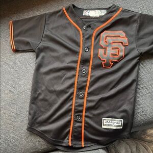 Majestic Kids Black Baseball Jersey